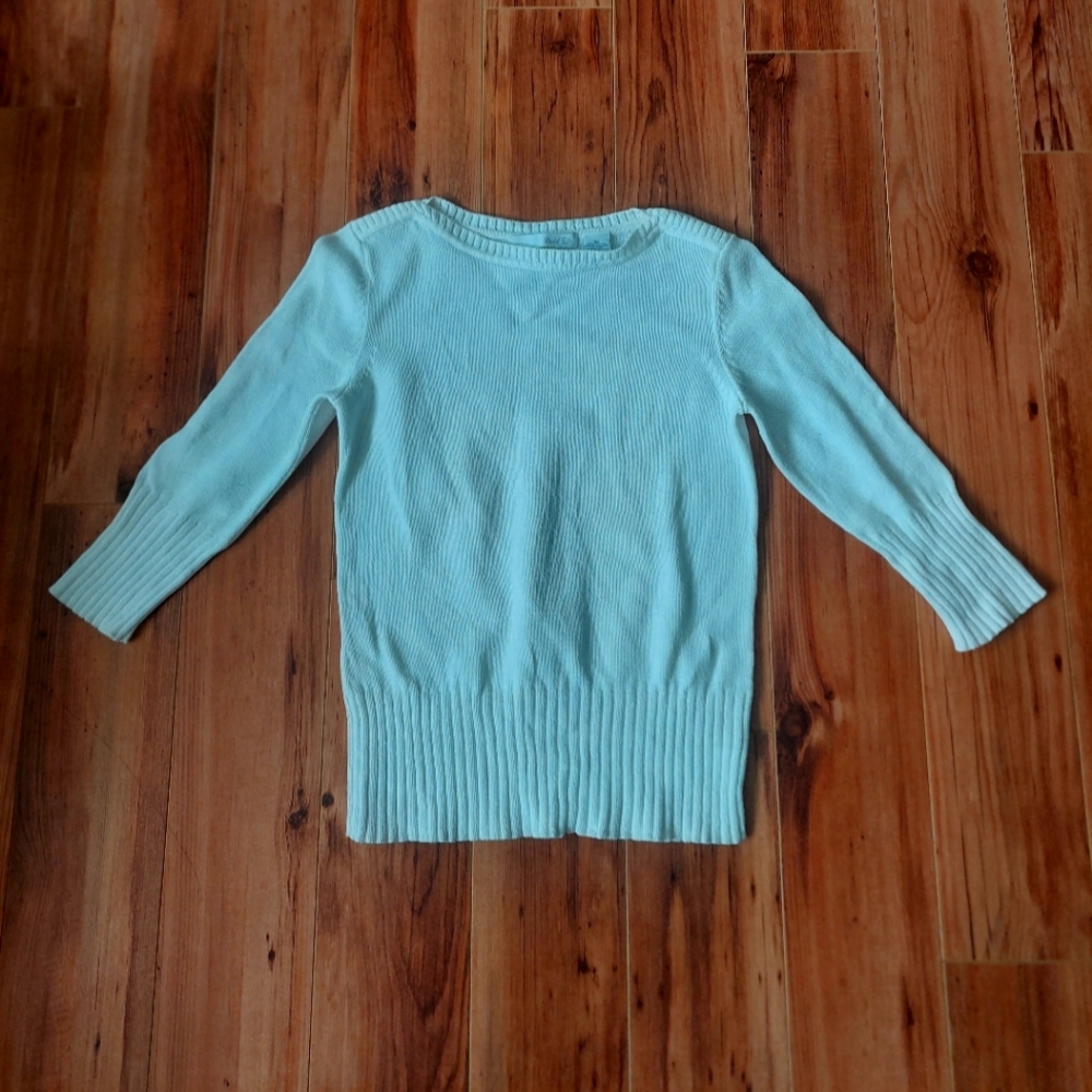 Vtg Marshall Field’s White Cropped Top Sweater XS